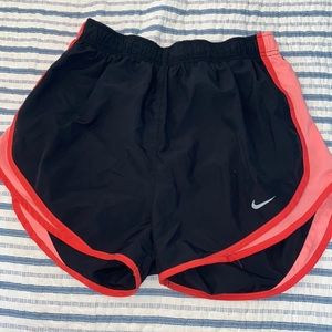 Coral and black Nike shorts!